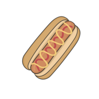 Hot Dog Sticker illustration png