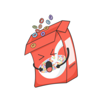 Scream Cereal Sticker Illustration png