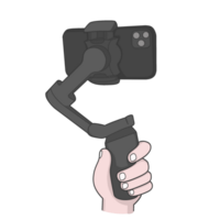 vlogging med telefon klistermärke illustration png