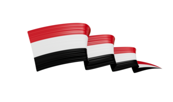 3d bandera de Siria país brillante ondulado 3d cinta de Siria, 3d ilustración png