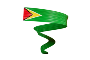 guyana flagga symbol nationell baner. oberoende dag 3d illustration baner med realistisk band flagga png