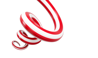 3d Flag of Poland Country, 3d Spiral Glossy Ribbon Of Poland, 3d illustration png