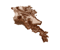 Map of Armenia in old style, brown graphics in a retro style Vintage Style. High detailed 3d illustration png