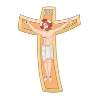 Good Friday, illustration of Jesus Christ Crucifixion. vector
