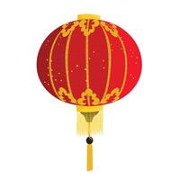 Chinese lanterns circular and cylindrical shape vector