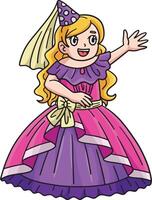 Circus Girl Princess Cartoon Clipart Illustration vector