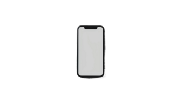 Modern Phone with Empty White Screen on the transparent background, Format png