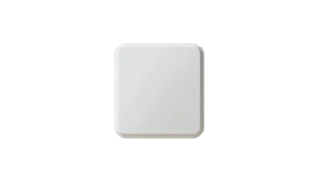 Sleek White Coaster Mockup on the transparent background, Format png