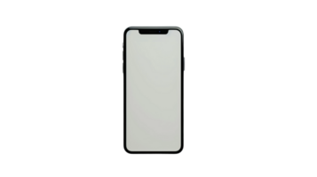 smartphone med tom vit skärm på de transparent bakgrund, formatera png