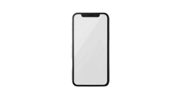 Phone with Blank White Screen on the transparent background, Format png