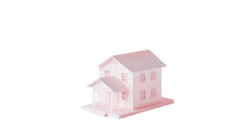 Kawaii House Icon Captured in Minimalist Style from Above on the transparent background, Format png