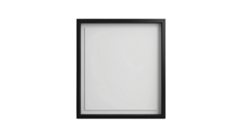 elegante Preto quadro, Armação televisão brincar em a transparente fundo, formato png