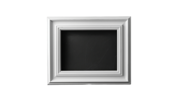 White Picture Frame Mockup with Black Border on the transparent background, Format png