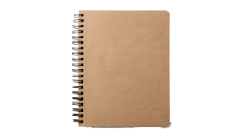 Minimalist A4 Notebook with Small Ring Binding in Top View on the transparent background, Format png