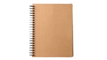 Modern A4 Notepad Featuring Small Ring Binding from Above on the transparent background, Format png