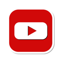 Youtube icon ,isolated ,no background , png