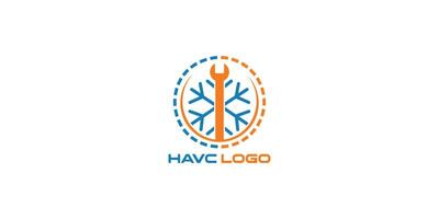 Air conditioning hvac logo concept vector