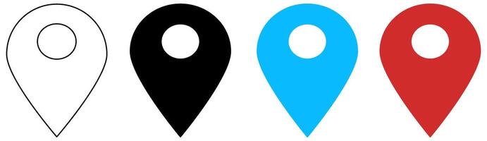 Icon of a simple form of a point of location vector