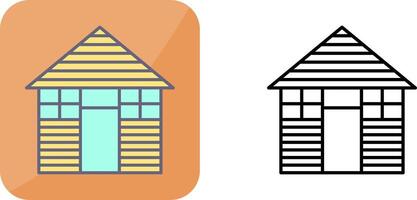 Wood Cabin Icon Design vector