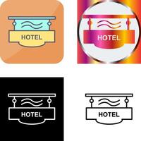 hotel firmar icono diseño vector