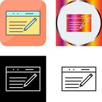 Unique Blogging Service Icon Design vector
