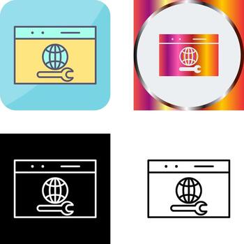 Unique Web Support Icon Design vector