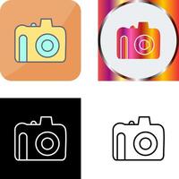 Unique DSLR Camera Icon Design vector