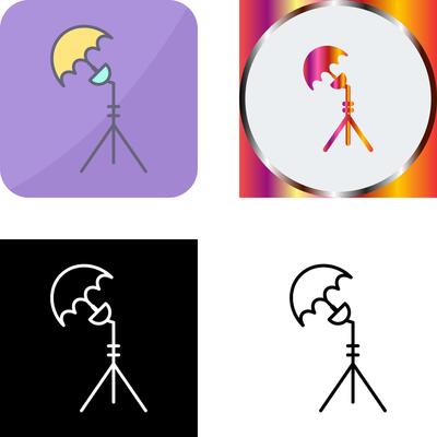 Unique Light Stand Icon Design