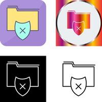 Vulnerable Folder Icon Design vector