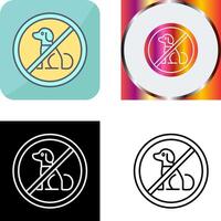 No Pets Icon Design vector