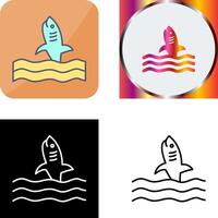 Dangerous Shark Icon Design vector