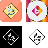 Danger of Slipping Icon Design vector