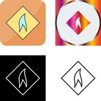 Flammable Material Icon Design vector