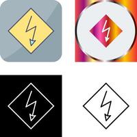 High Voltage Icon Design vector