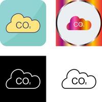 Carbon Dioxide Icon Design vector