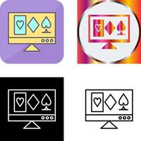 en línea juego icono diseño vector