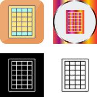 Table of Rates Icon Design vector