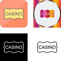 casino firmar icono diseño vector