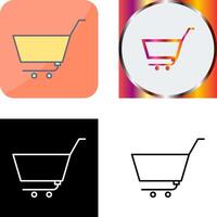 Unique Empty Cart Icon Design vector