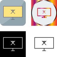 Unique Disconnected Network Icon Design vector