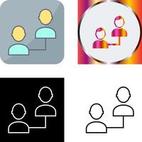 Unique Connected Profiles Icon Design vector