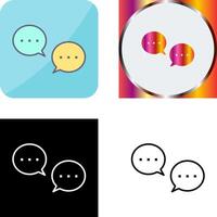 Unique Conversation Bubbles Icon Design vector