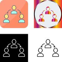 Unique Connected Profiles Icon Design vector