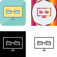 Unique File Sharing Icon Design vector