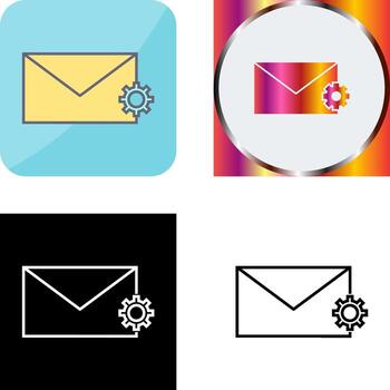 Unique Message Settings Icon Design vector