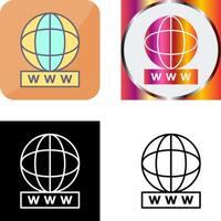 Unique World Wide Web Icon Design vector