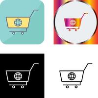 Unique Global Shopping Icon Design vector