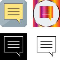 Unique Single Chat Bubble Icon Design vector