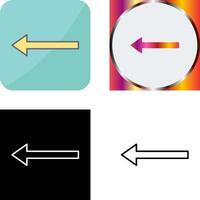 Unique Left Arrow Icon Design vector