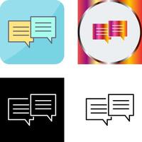 Unique Two Chat Bubbles Icon Design vector